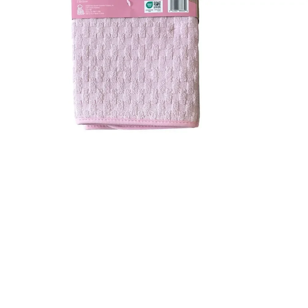 CUISINART Pastel Pink Kitchen Dish Drying Mats 18x24 Set of 2 NEW